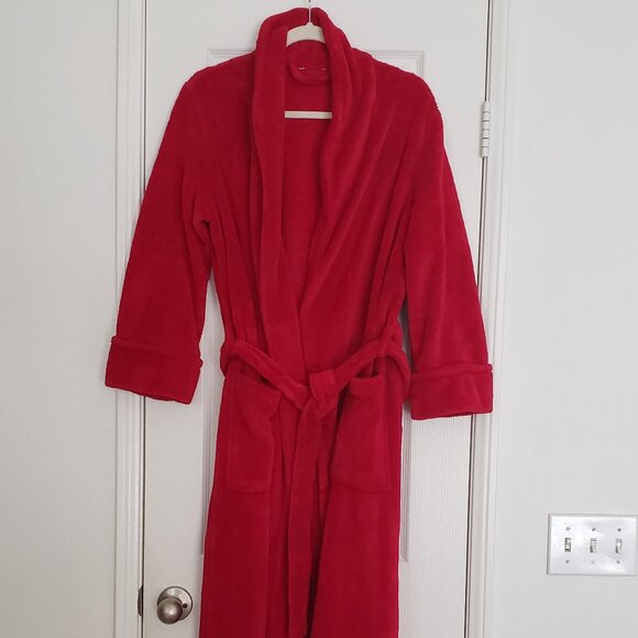Other - Unisex Red Long Sleeve Thick Warm Long Robe